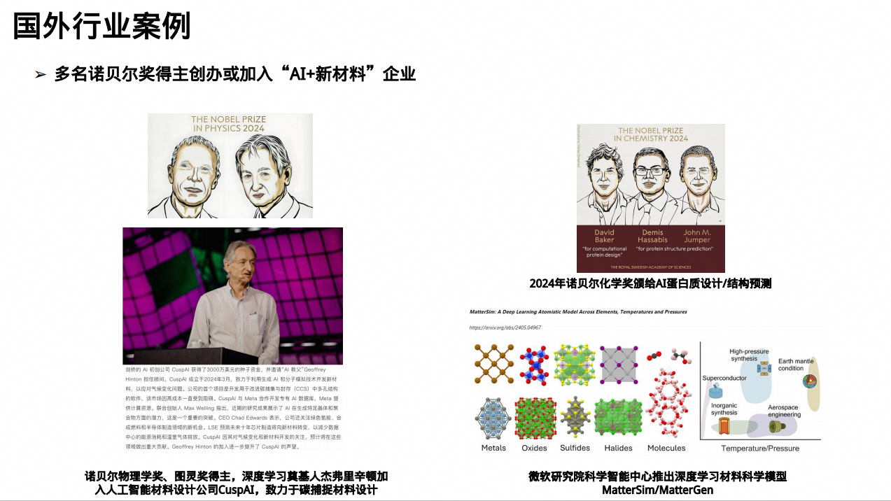 多名诺贝尔奖得主创办或加入"AI+新材料"企业